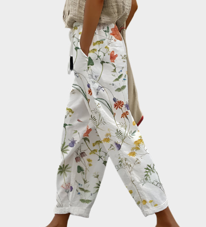 Sproščene Hlače z Motivi