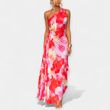 Obleka z Asimetričnim Dizajnom