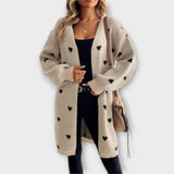 Julia - Kardigan z vzorcem srca