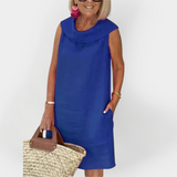 Obleka s križanim ovratnikom