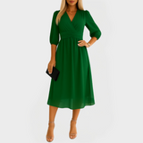 Zračna obleka iz svilene šifon za elegantne nastope