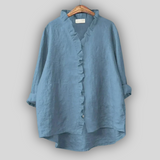 Linen Bluza Zemeljska Eleganca
