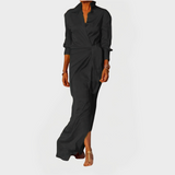 Dolga obleka za uradne priložnosti z mašnjo