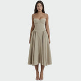 Saten Maxi Obleka z Tankimi Naramnicami