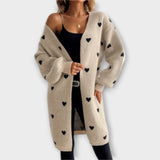 Julia - Kardigan z vzorcem srca