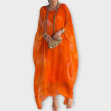 Maxi Kaftan z Prosojno Teksturo