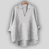 Linen Bluza Srebrna Eleganca