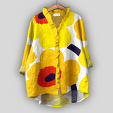 Cvetlična lanena bluzica