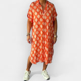 Zračna poletna obleka z V-izrezom