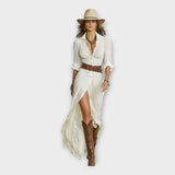 Dolga obleka z boho eleganco