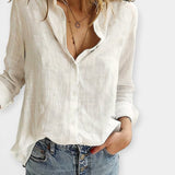 Udobna Bluza iz Lanene Tkanine