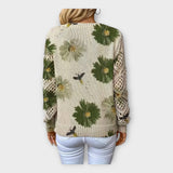 Pletena Bluza z Čipkastimi Podrobnostmi