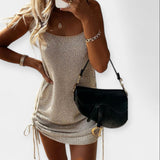 Brezrokavni Pleteni Oblek z Pasom