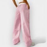 Črtaste široke hlače