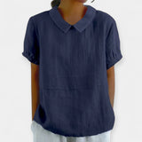 Bombažna Majica s Ovratnikom