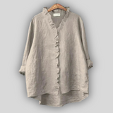 Linen Bluza Zemeljska Eleganca