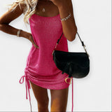 Brezrokavni Pleteni Oblek z Pasom