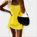 Brezrokavni Pleteni Oblek z Pasom