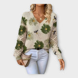 Pletena Bluza z Čipkastimi Podrobnostmi