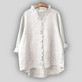 Linen Bluza Zemeljska Eleganca