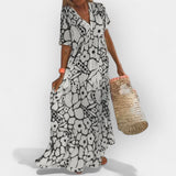 Zračen Poletni Oblek s Potiskom