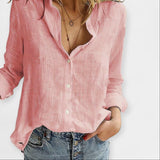 Udobna Bluza iz Lanene Tkanine