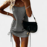 Brezrokavni Pleteni Oblek z Pasom