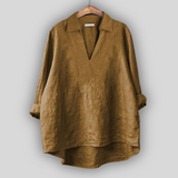 Linen Bluza Srebrna Eleganca