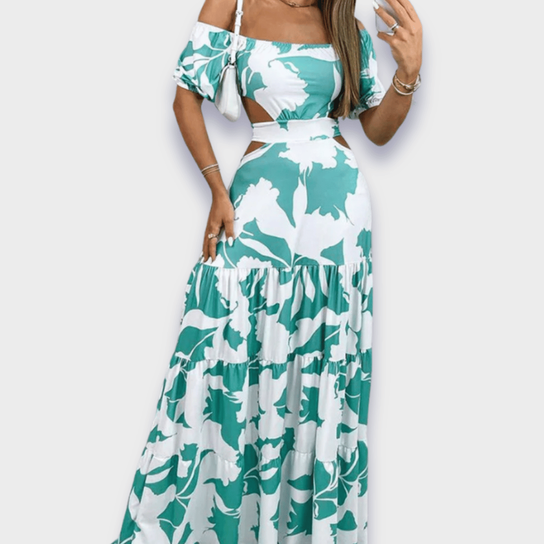 Silhuetno obleko iz luksuznega materiala