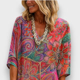 Kaftan z Boho vzorom in Ohlapno Silhueto