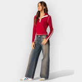 Nizkokavzni Jeans Hlače