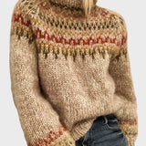 Pleteni pulover z okroglo izrezom