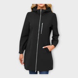 Dolga Nepremočljiva Jakna s Kapuco