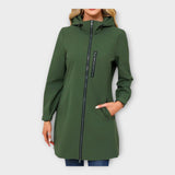 Dolga Nepremočljiva Jakna s Kapuco