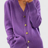 Eleganten Pleteni Jopič z Gumbi