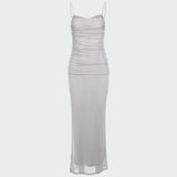 Auri | Drapirano obleko iz tila