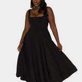 Večno Zračno Midi Obleko z Eleganco in Naravno Gibanje