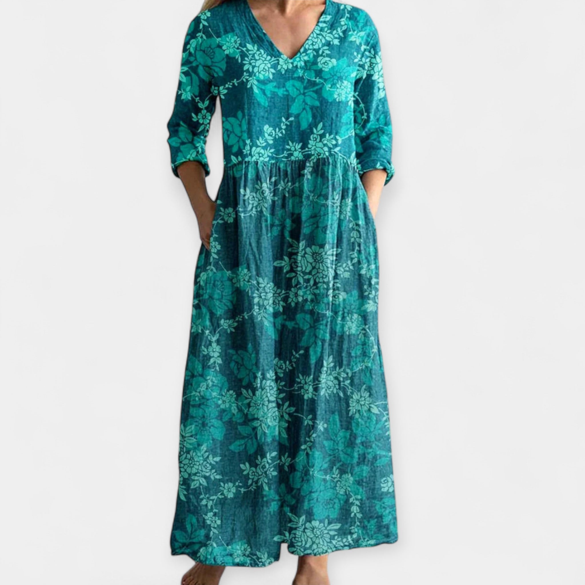 Lahka cvetlična obleka