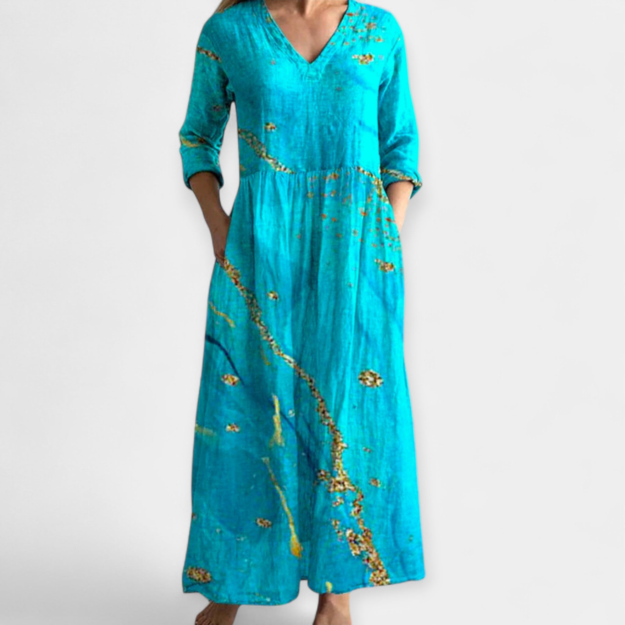 Lahka cvetlična obleka