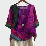 Mehka majica z umetniškim vzorcem