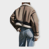 Usnjena jakna s podlogo in pasom