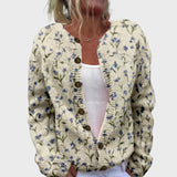 Eleganten Pleteni Jopič z Motivom