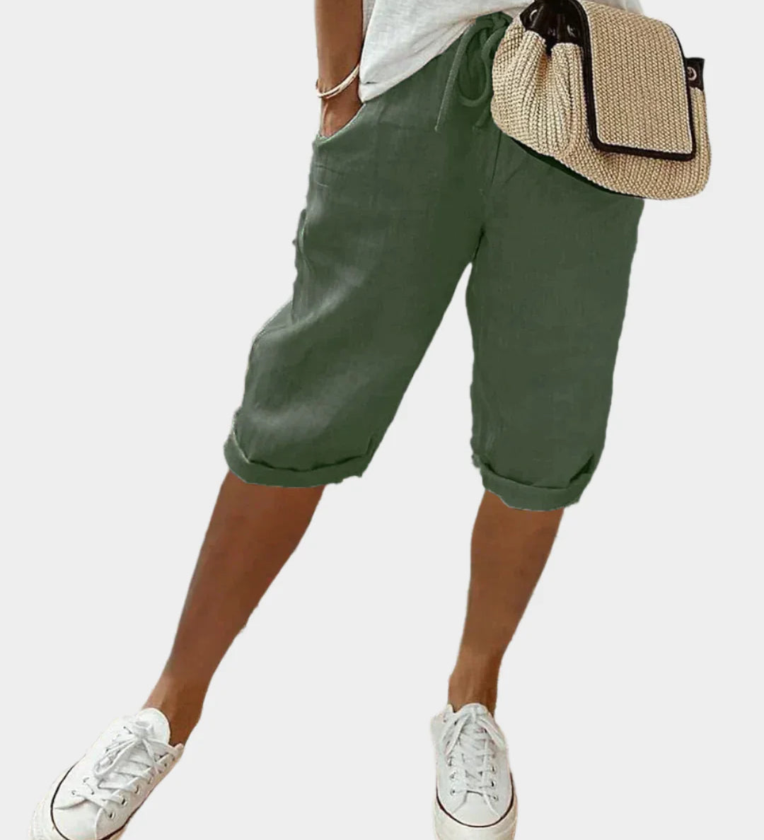 Elegantne Ženske Lanene Hlače