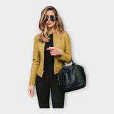 Usnjena jakna z modernim krojem