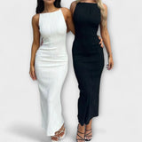 Elegantna dolga obleka brez rokavov