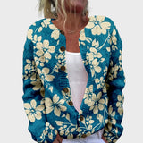 Eleganten Pleten Žaket z Motivi