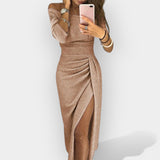 Elegantna obleka s stilskim krojem