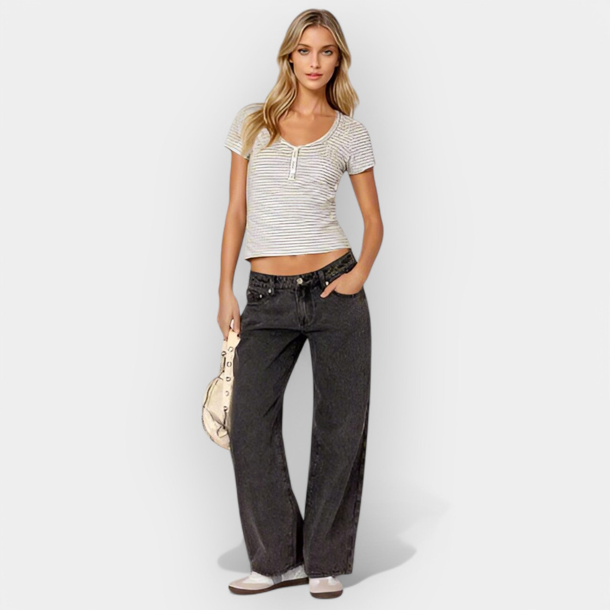 Nizkokavzni Jeans Hlače