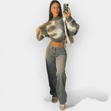 Nizkokavzni Jeans Hlače