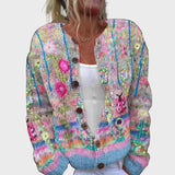 Eleganten Pleten Kroj z Cvećnim Motivi